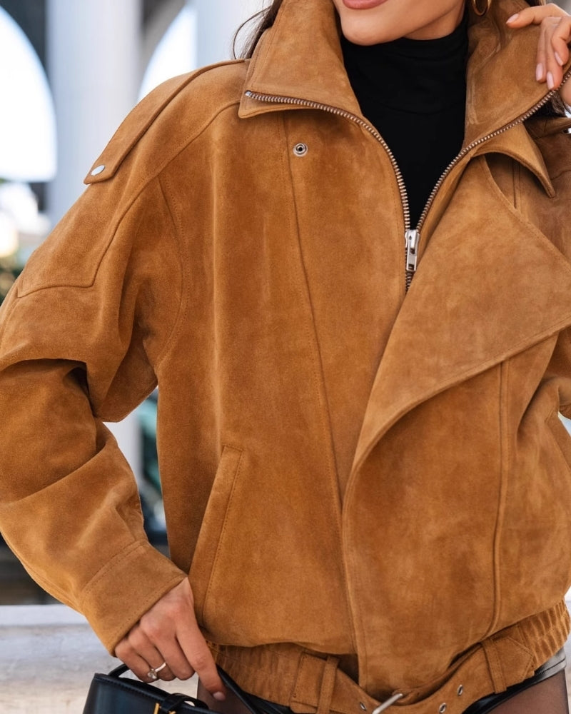 Vintage mockajacka med drapering