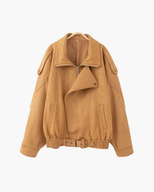 Vintage Wildleder-Drapierjacke