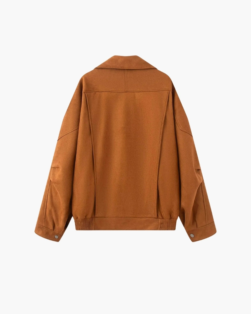 Vintage mockajacka med drapering