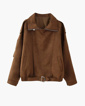 Vintage mockajacka med drapering