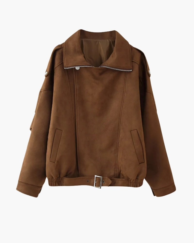 Vintage mockajacka med drapering
