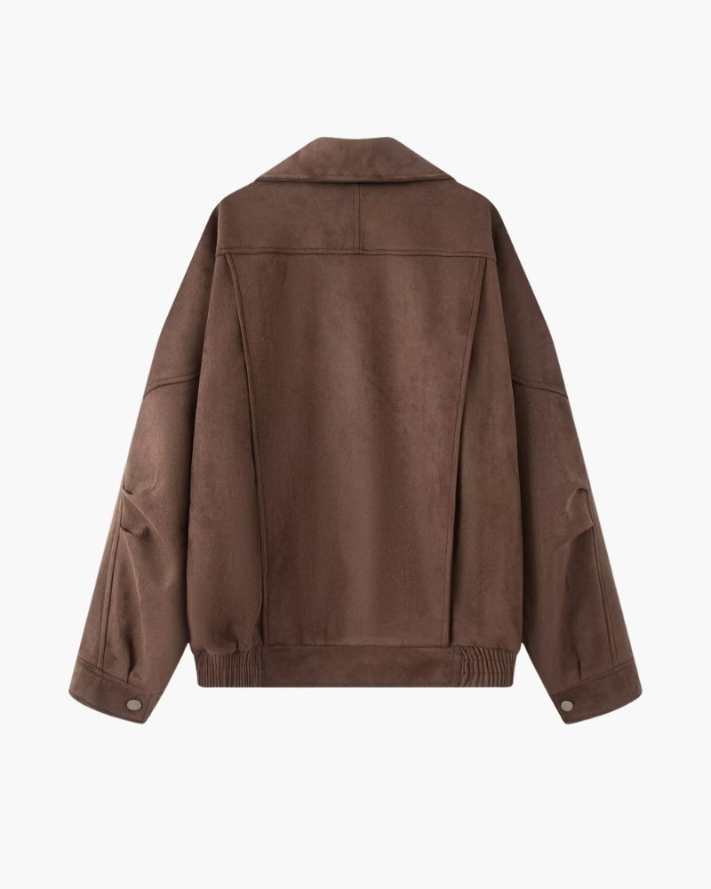 Vintage mockajacka med drapering