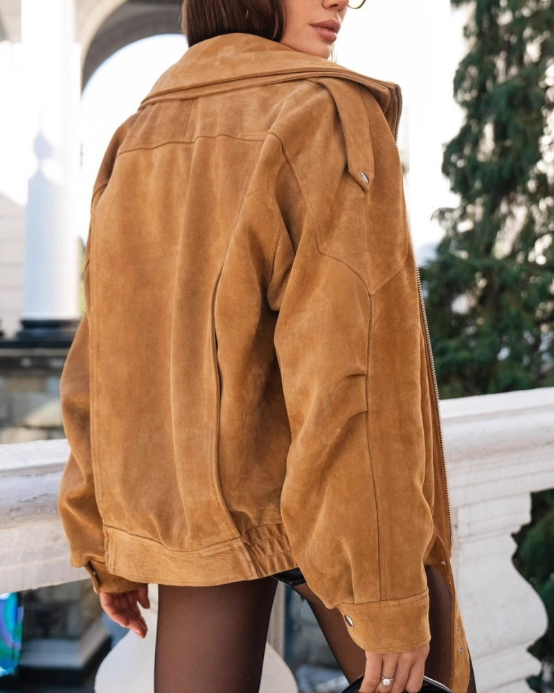 Vintage mockajacka med drapering